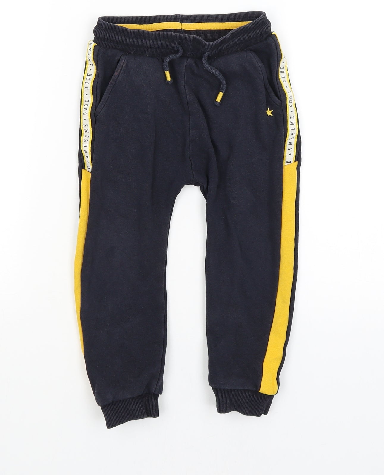 George Boys Blue   Jogger Trousers Size 3-4 Years
