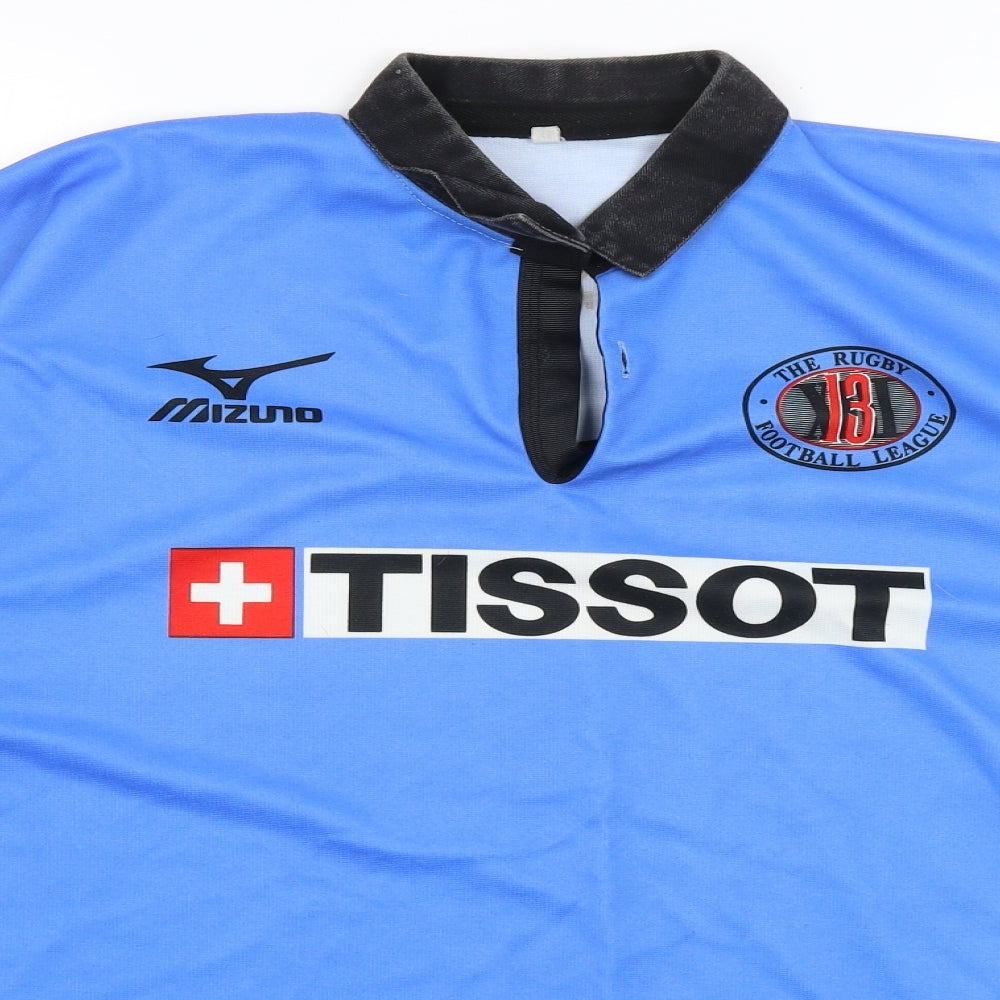 Preworn Mens Blue   Basic T-Shirt Size XL  - Football/Rugby
