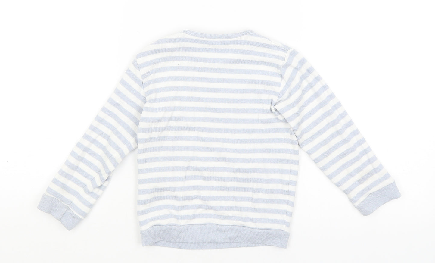 M&S Baby Blue Striped  Pullover Jumper Size 18-24 Months