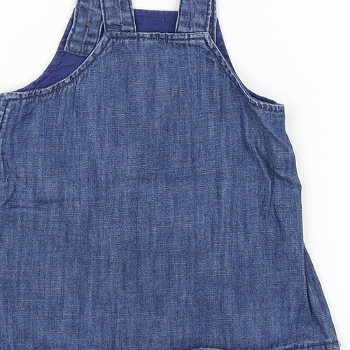 M&S Baby Blue   Pinafore/Dungaree Dress  Size 0-3 Months  - Winnie the Pooh