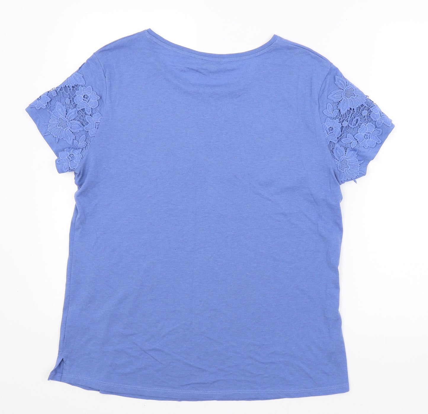 Peacocks Womens Blue   Basic T-Shirt Size 14