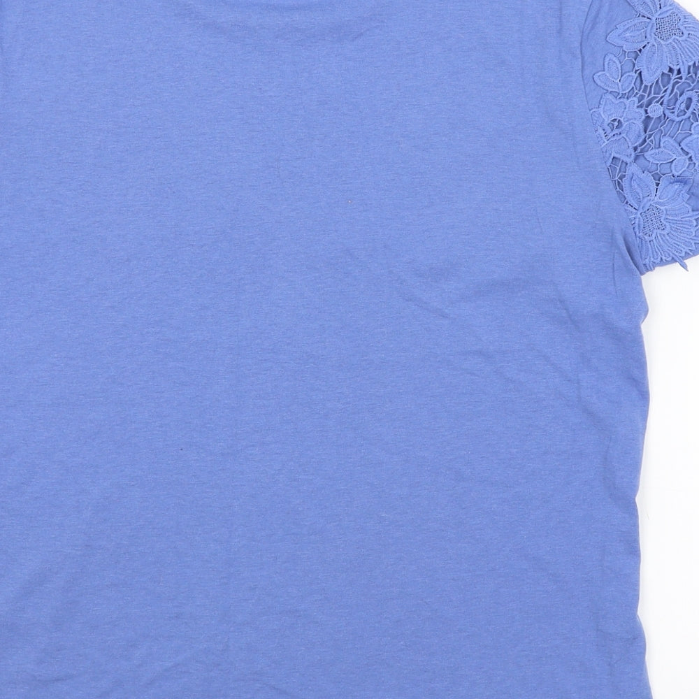 Peacocks Womens Blue   Basic T-Shirt Size 14