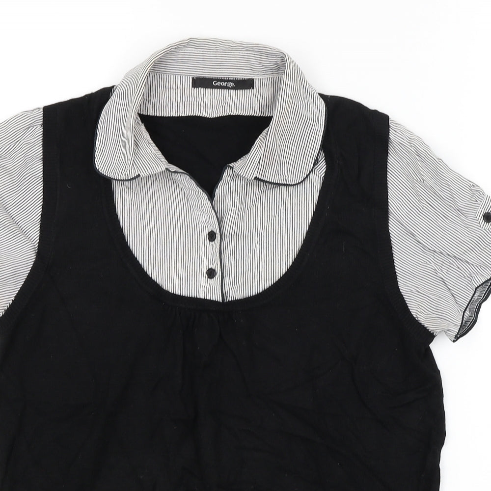 George Womens Black   Basic Blouse Size 14