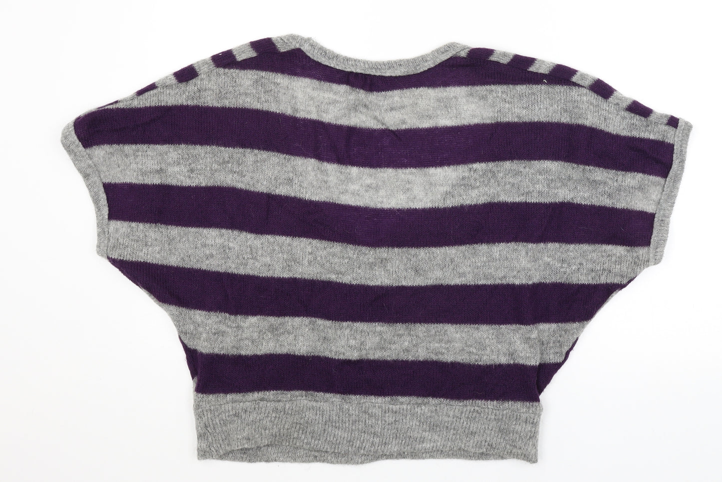 Smoove Womens Grey Striped  Pullover Jumper Size M