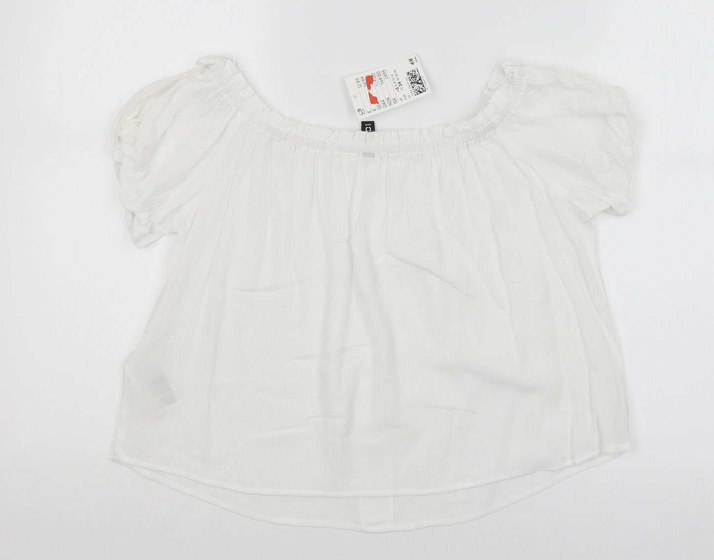 Divided Womens White   Basic T-Shirt Size 6