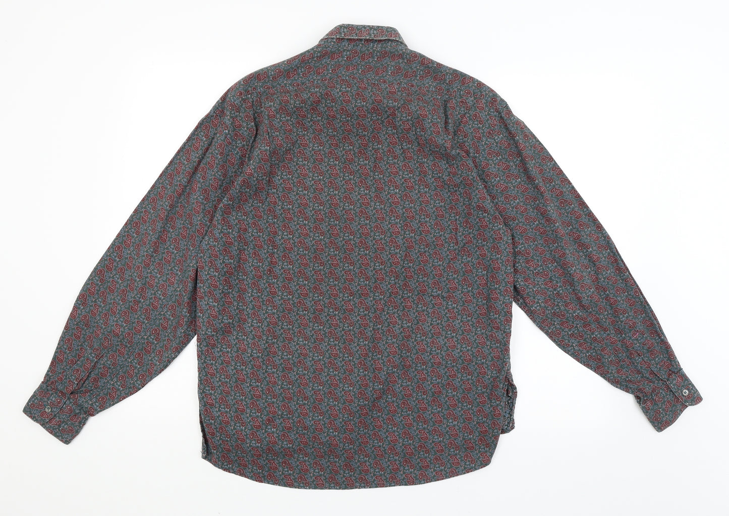 Generra Collection Mens Green Paisley   Dress Shirt Size 14.5