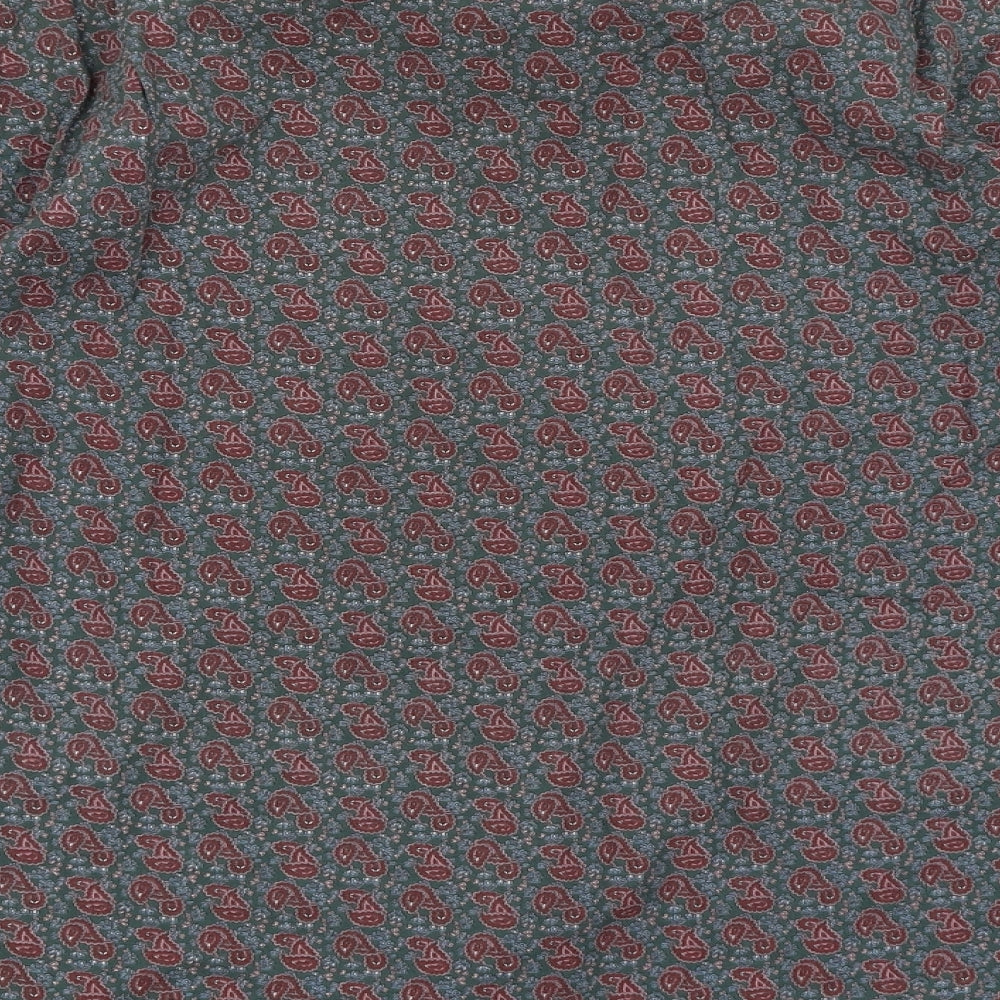 Generra Collection Mens Green Paisley   Dress Shirt Size 14.5