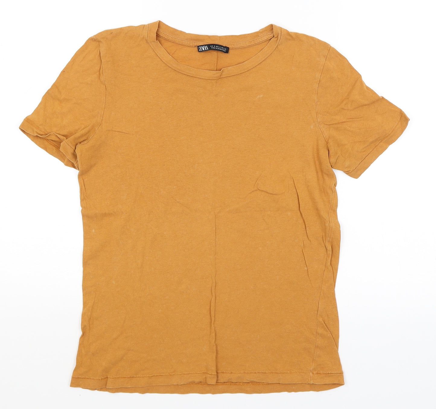 Zara Womens Orange   Basic T-Shirt Size S