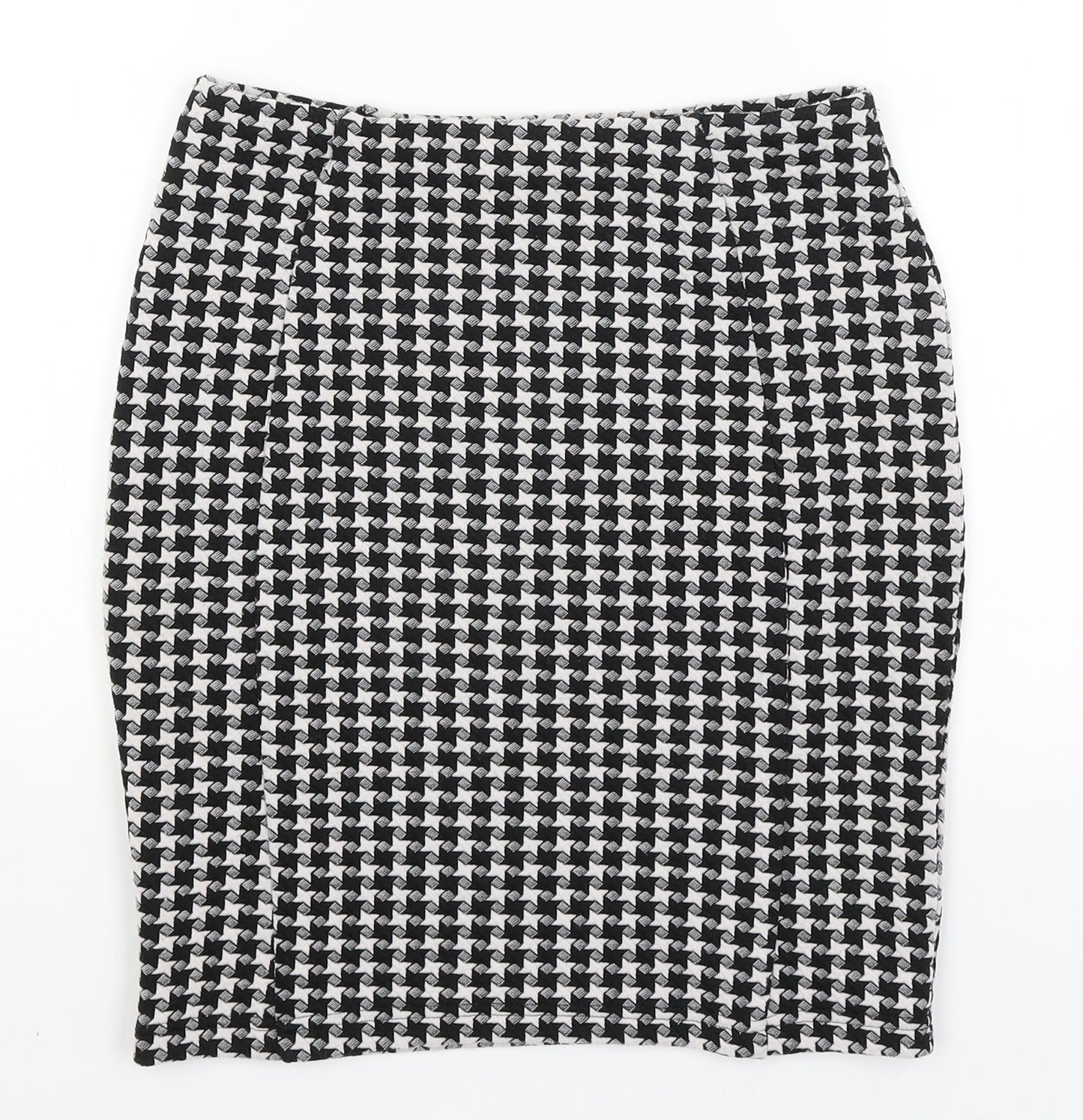 Papaya Womens Black Houndstooth  Straight & Pencil Skirt Size 8