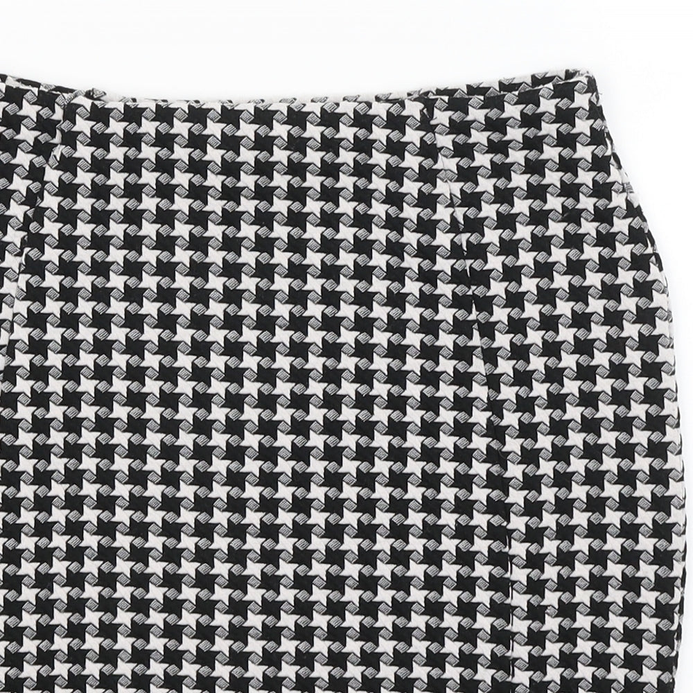 Papaya Womens Black Houndstooth  Straight & Pencil Skirt Size 8