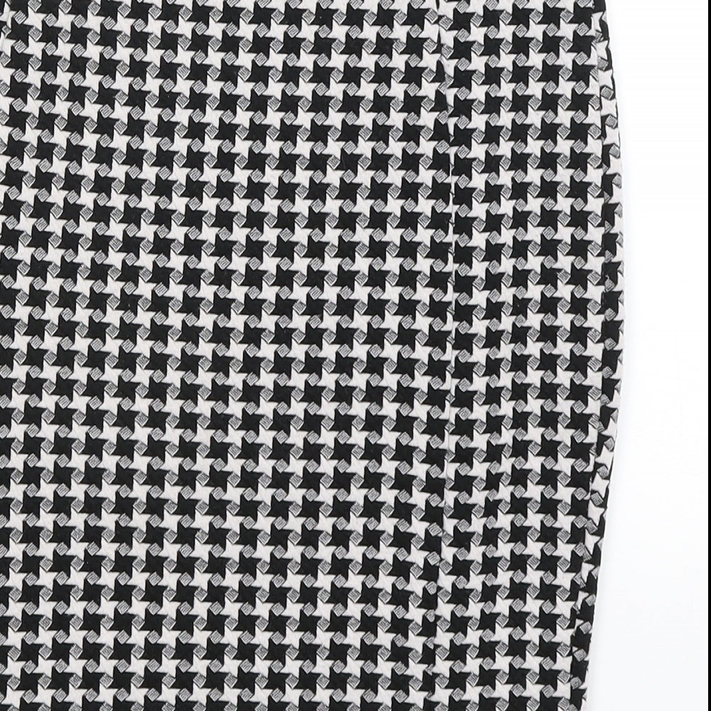 Papaya Womens Black Houndstooth  Straight & Pencil Skirt Size 8