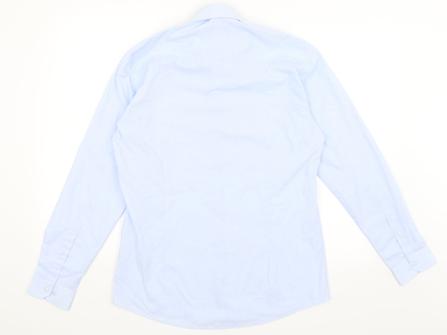 Cedar Wood State Mens Blue    Dress Shirt Size 15.5