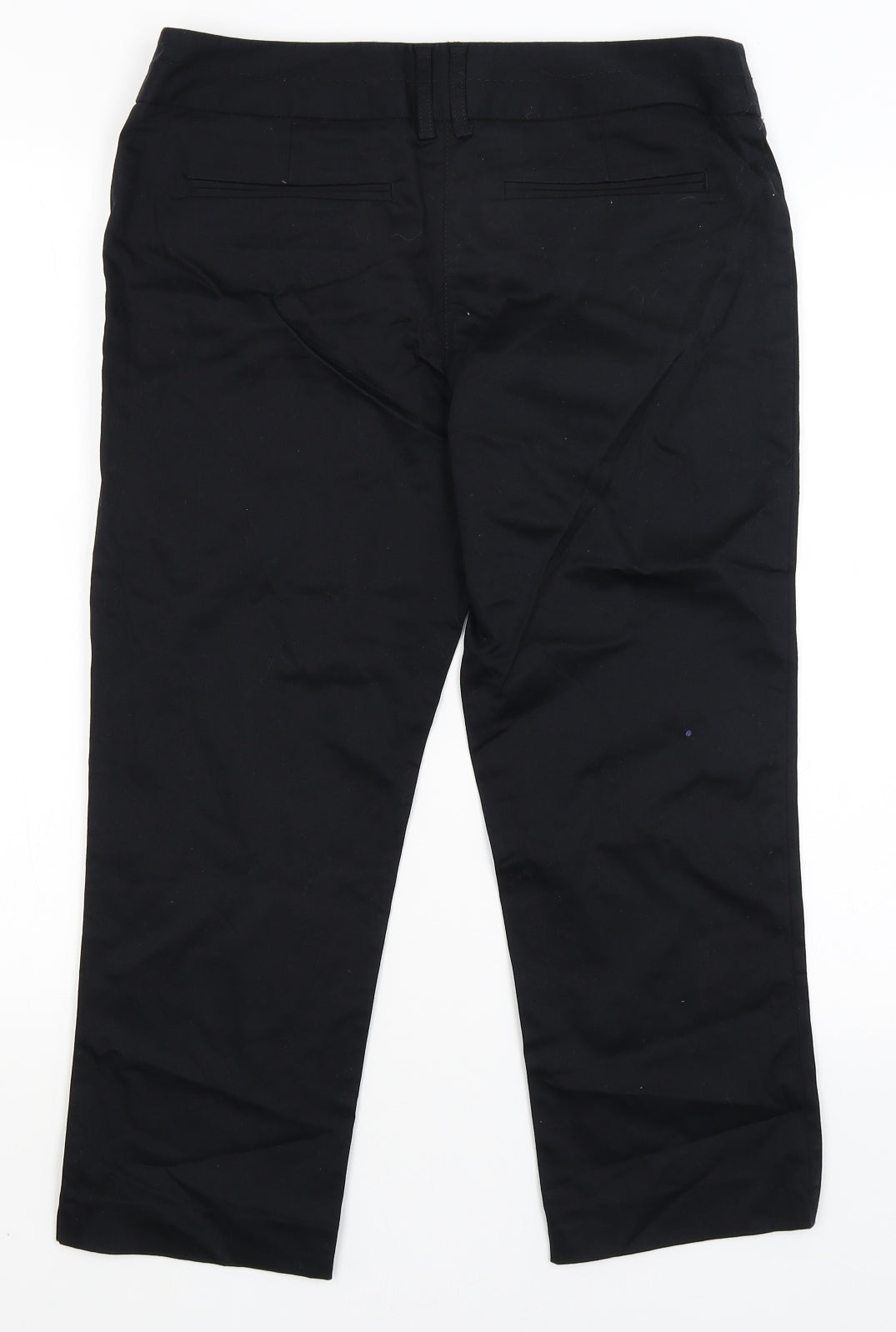 NEXT Womens Black   Cropped Trousers Size 12 L23 in