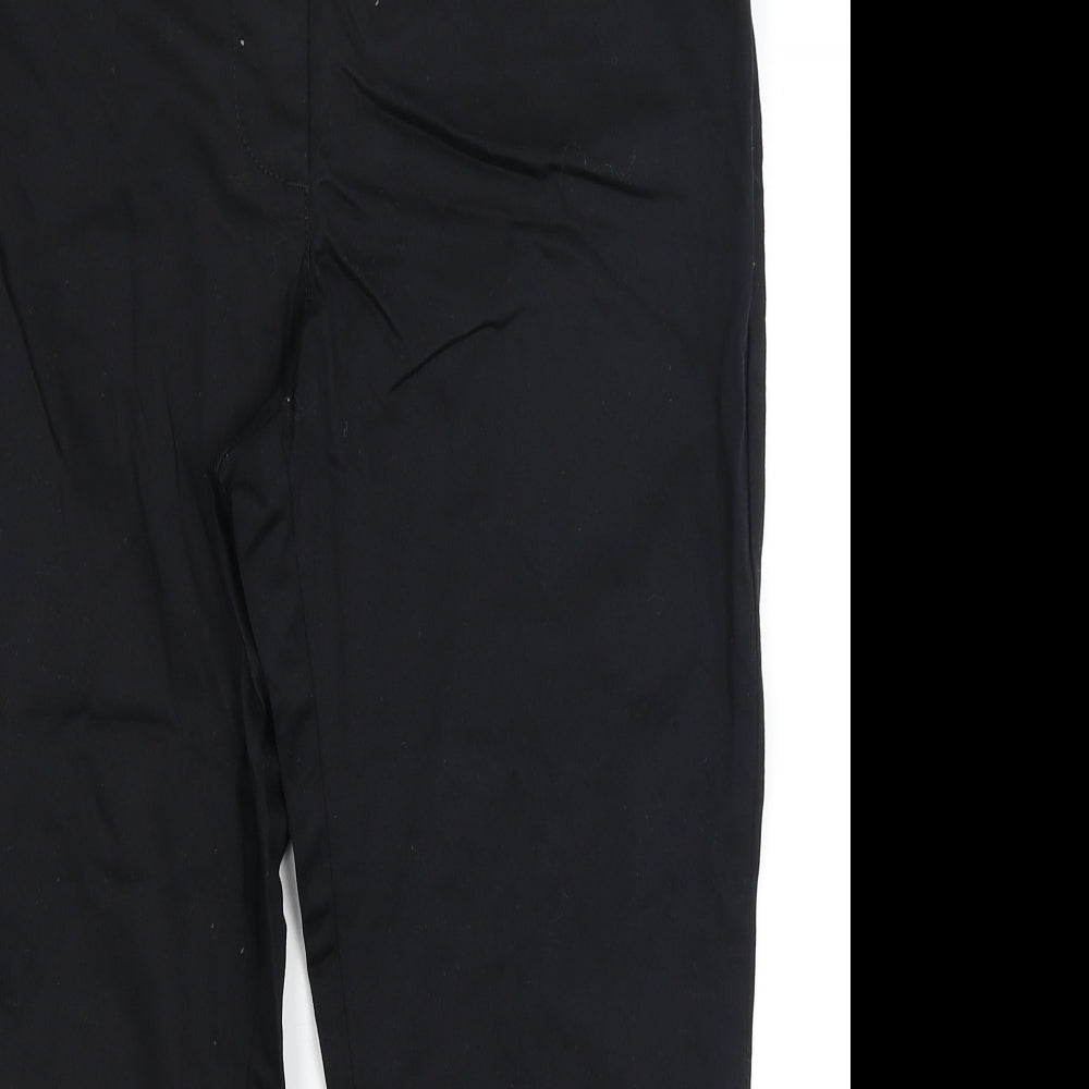 NEXT Womens Black   Cropped Trousers Size 12 L23 in