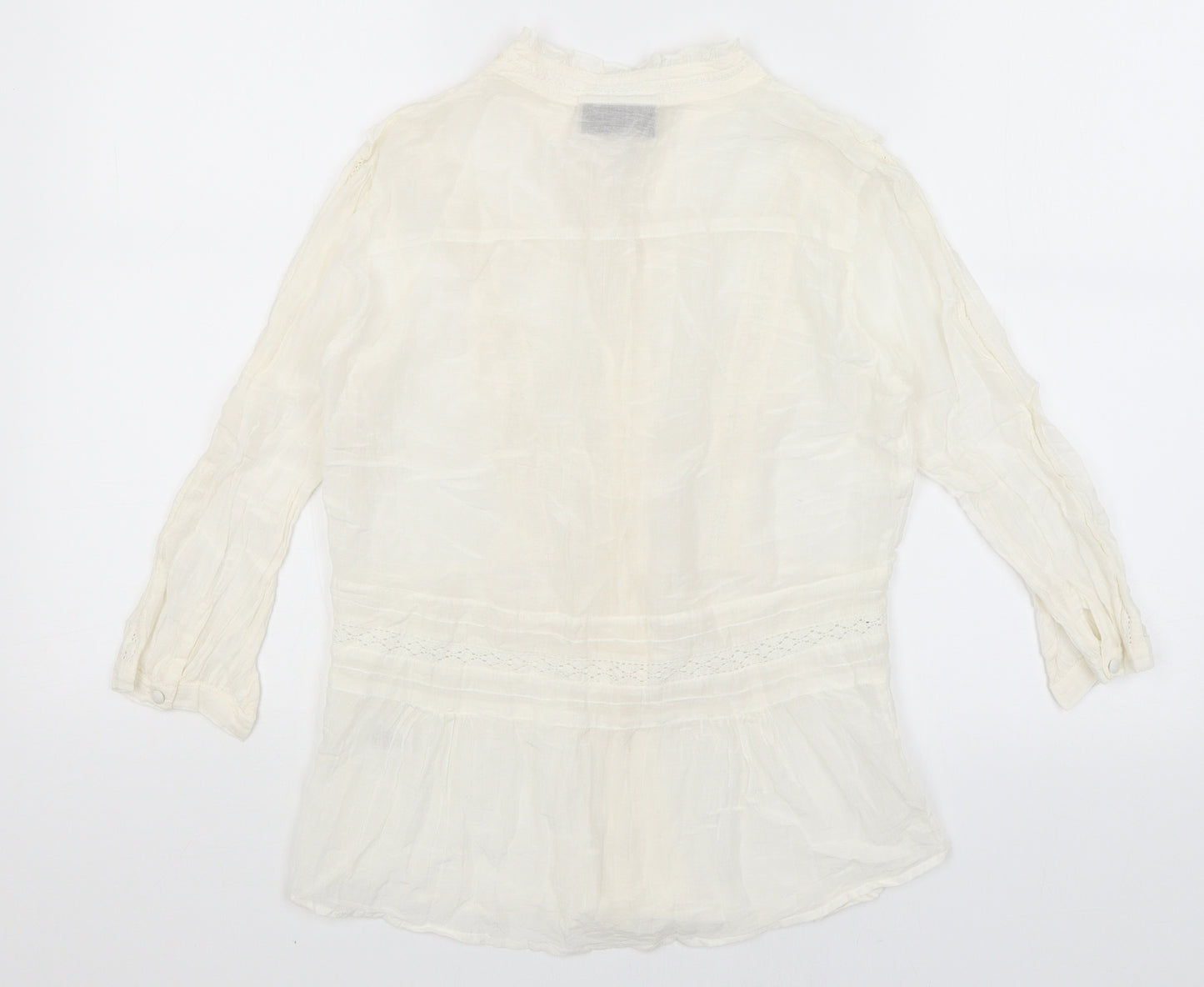 Principles Womens White   Basic Button-Up Size 10