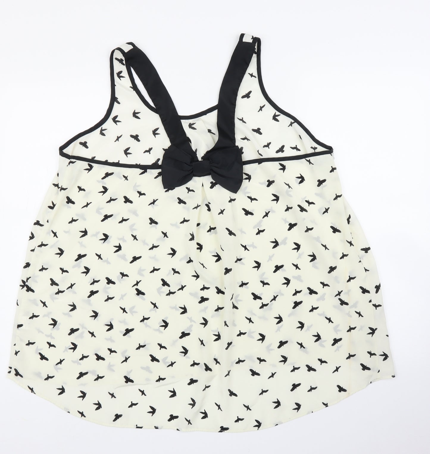 Primark Womens Ivory Animal Print  Basic Blouse Size 20  - Birds