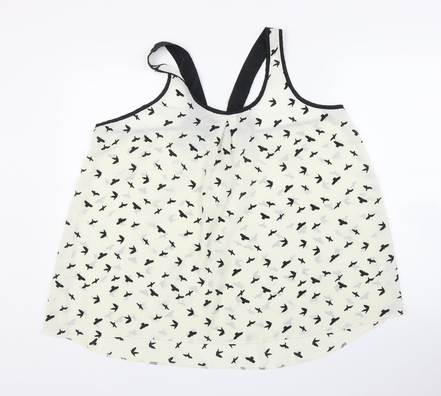 Primark Womens Ivory Animal Print  Basic Blouse Size 20  - Birds