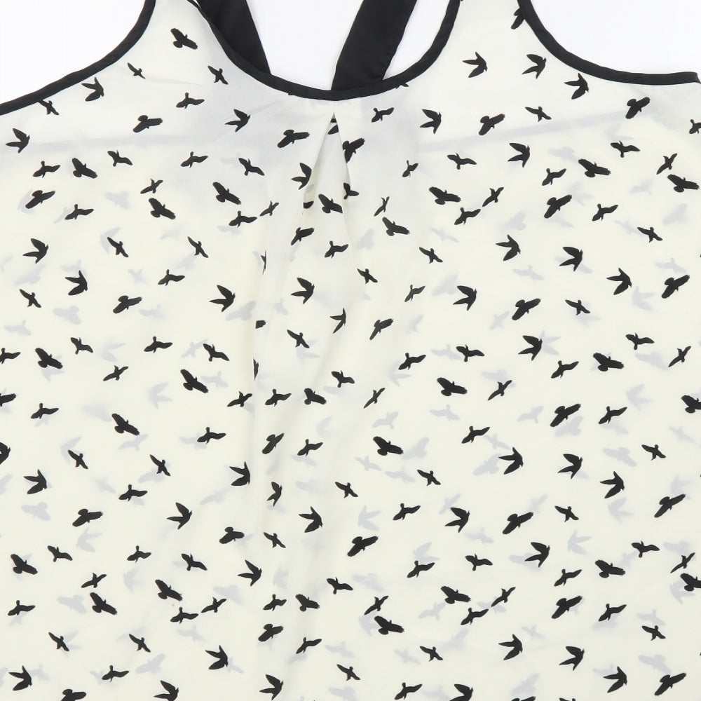 Primark Womens Ivory Animal Print  Basic Blouse Size 20  - Birds