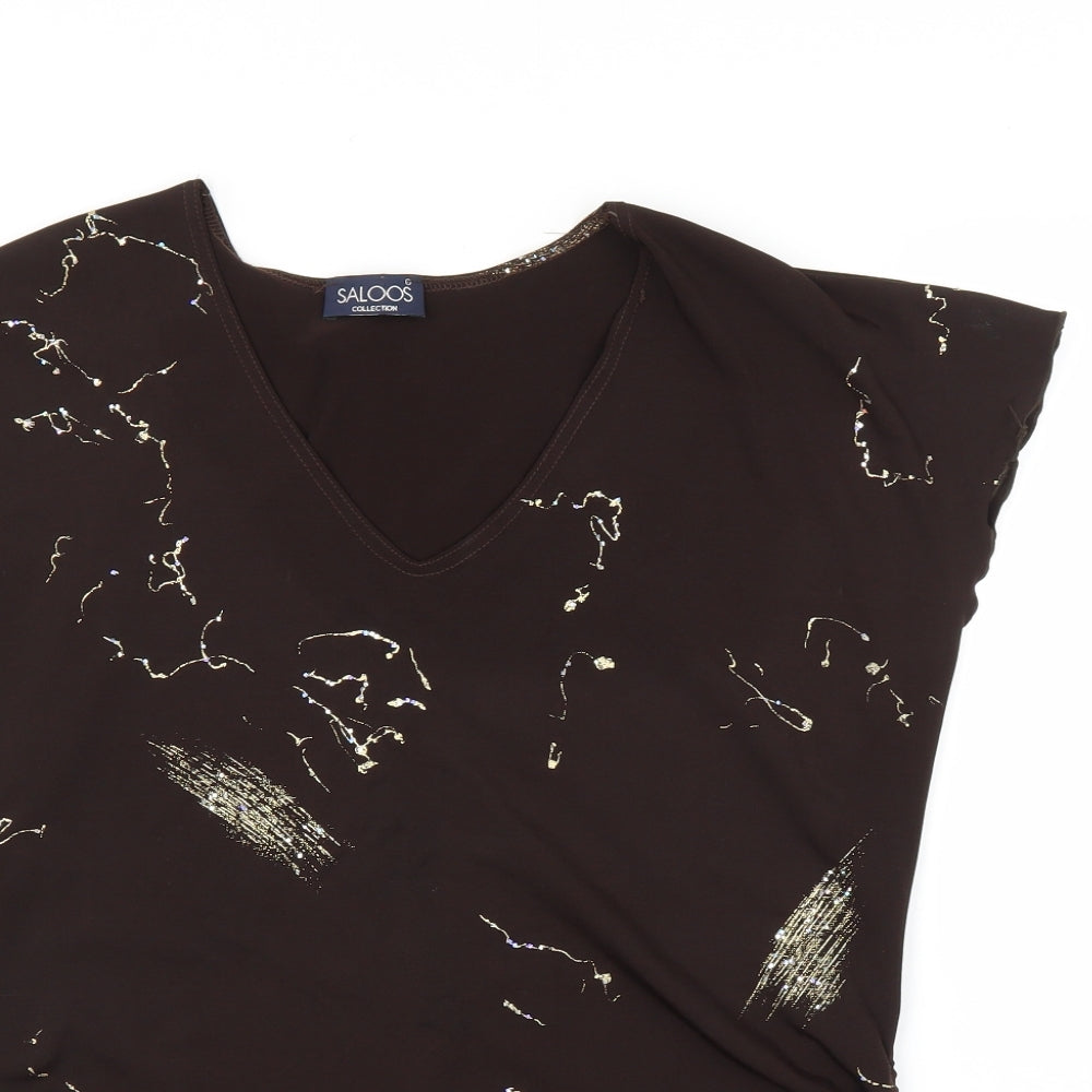 Saloos Womens Brown   Basic Blouse Size L
