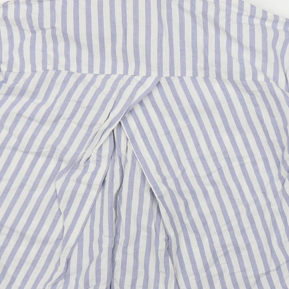 ASOS Womens Blue Striped  Basic Blouse Size 10
