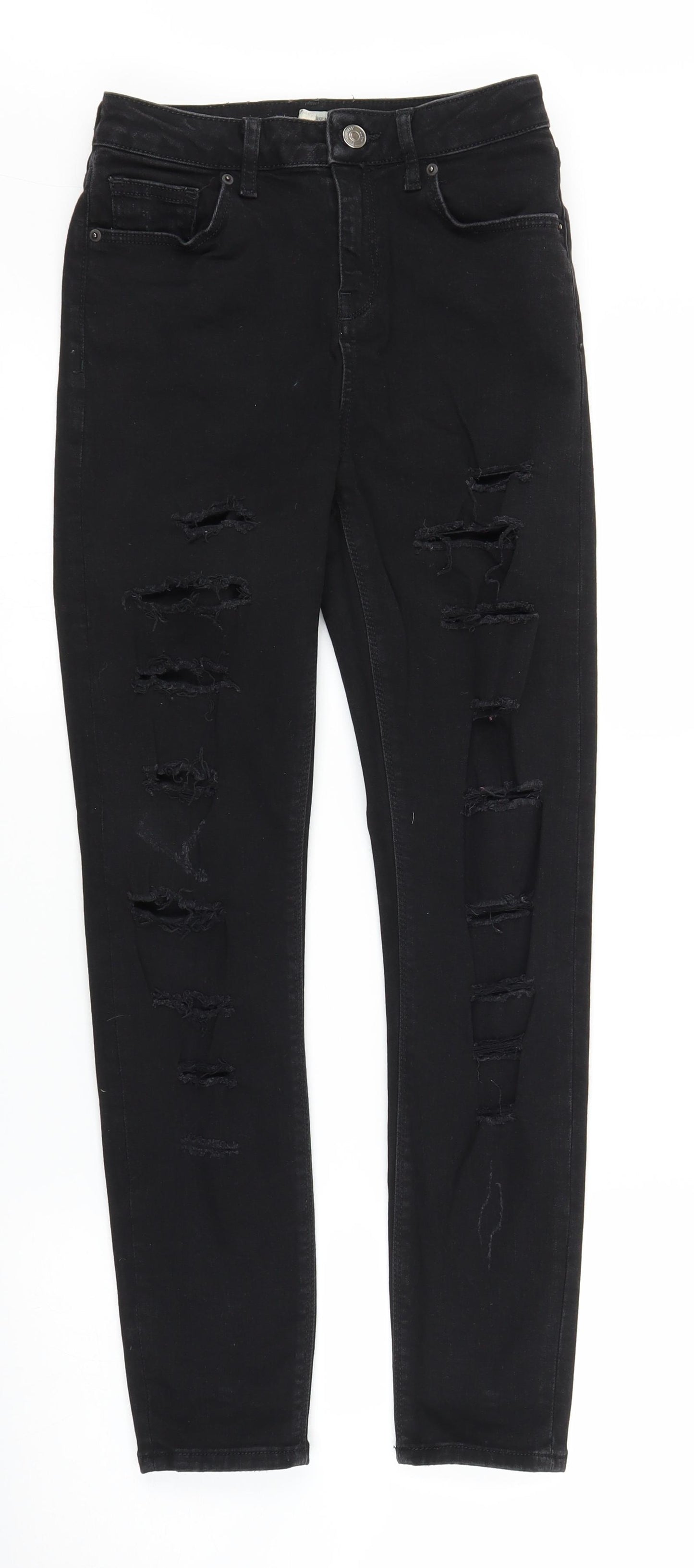 Topshop Womens Black  Denim Skinny Jeans Size 22 in L26 in