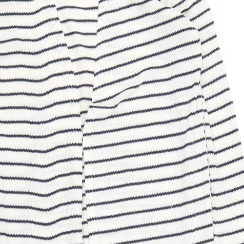 Primark Womens White Striped  Cardigan Jumper Size M