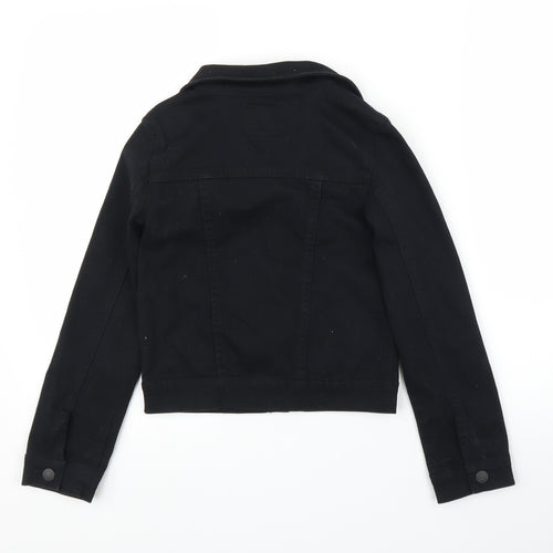 Levi Strauss & Co Girls Black  Denim Jacket  Size 10 Years