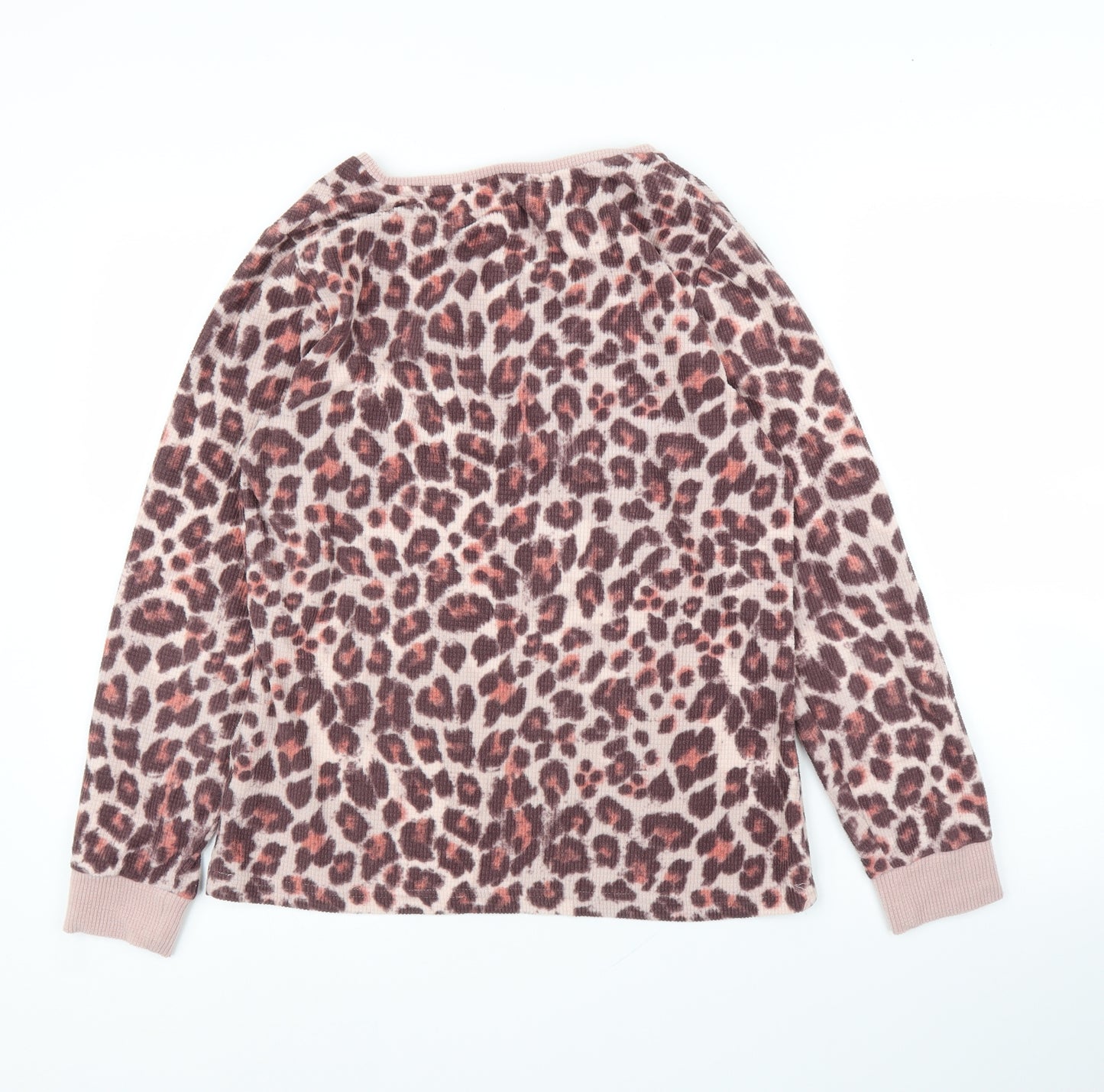 George Womens Pink Animal Print  Top Pyjama Top Size 14  - Leopard print