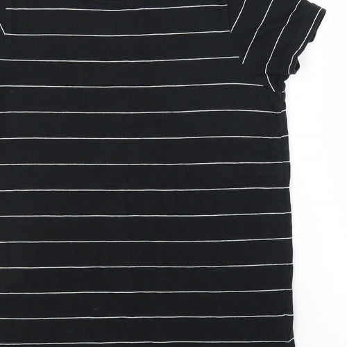 Primark Boys Black Striped  Basic T-Shirt Size 10 Years