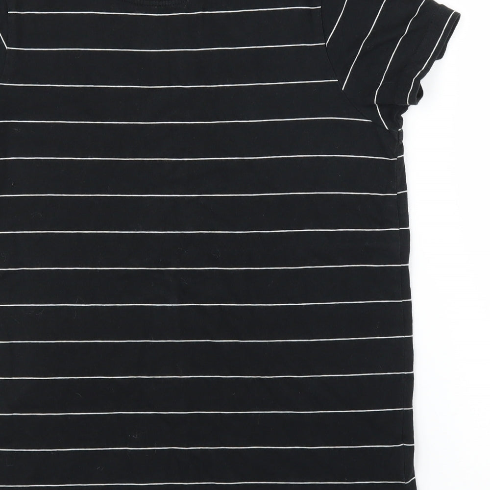 Primark Boys Black Striped  Basic T-Shirt Size 10 Years