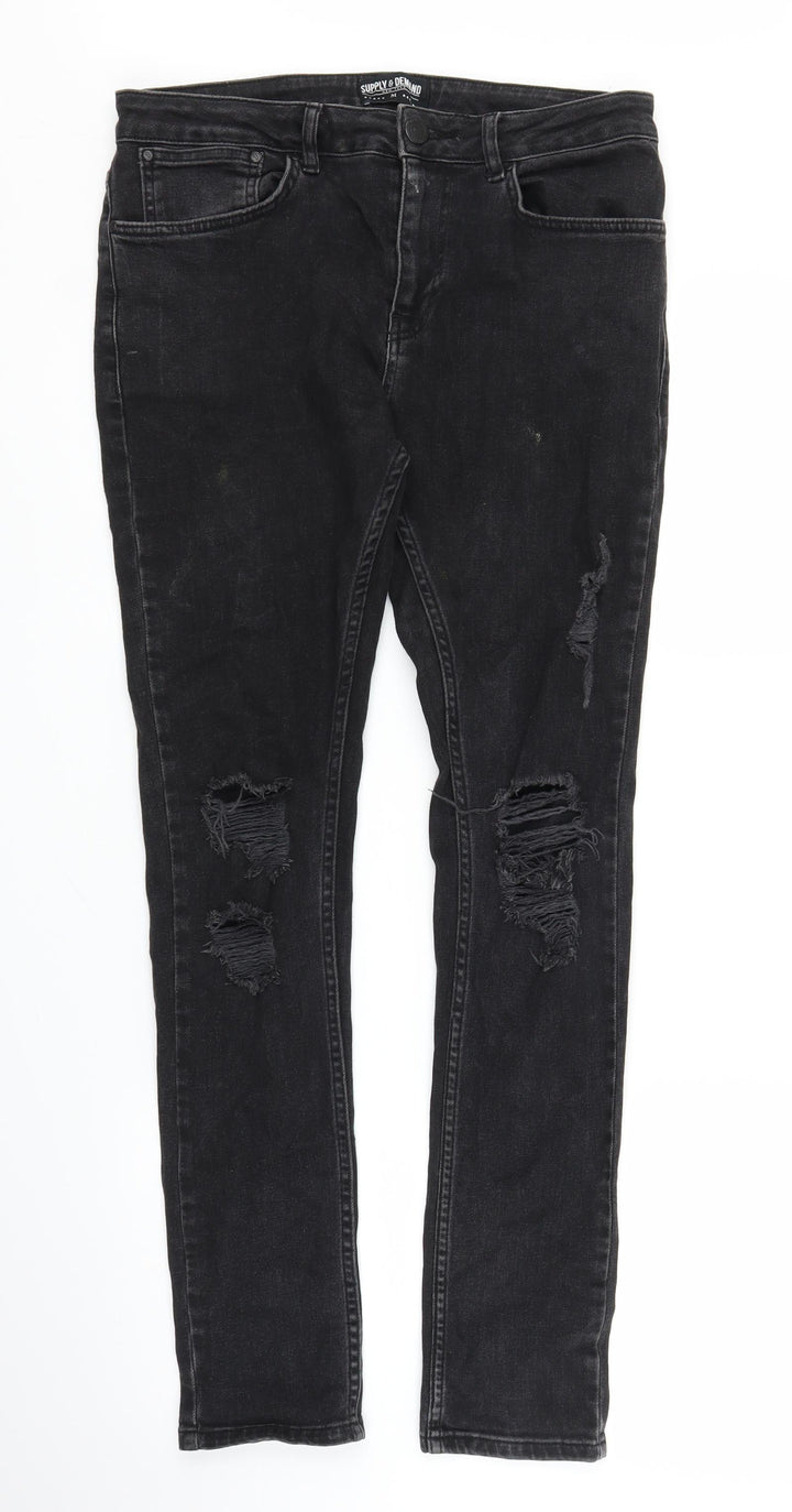 Supply & Demand Co. Womens Black Denim Skinny Jeans Size M L28 in