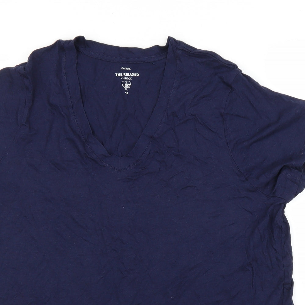 George Womens Blue   Basic T-Shirt Size 18