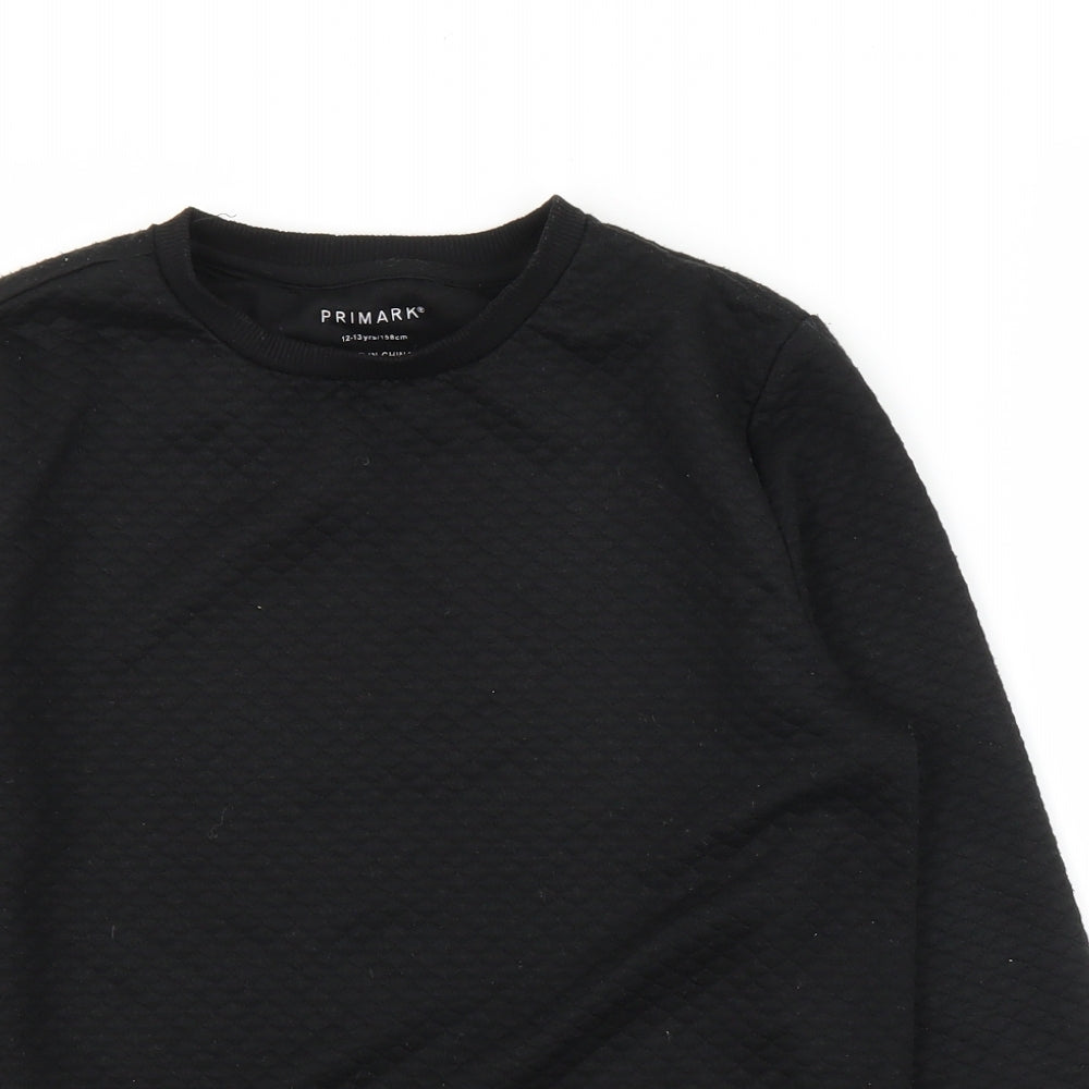 Primark Boys Black   Pullover Jumper Size 12-13 Years