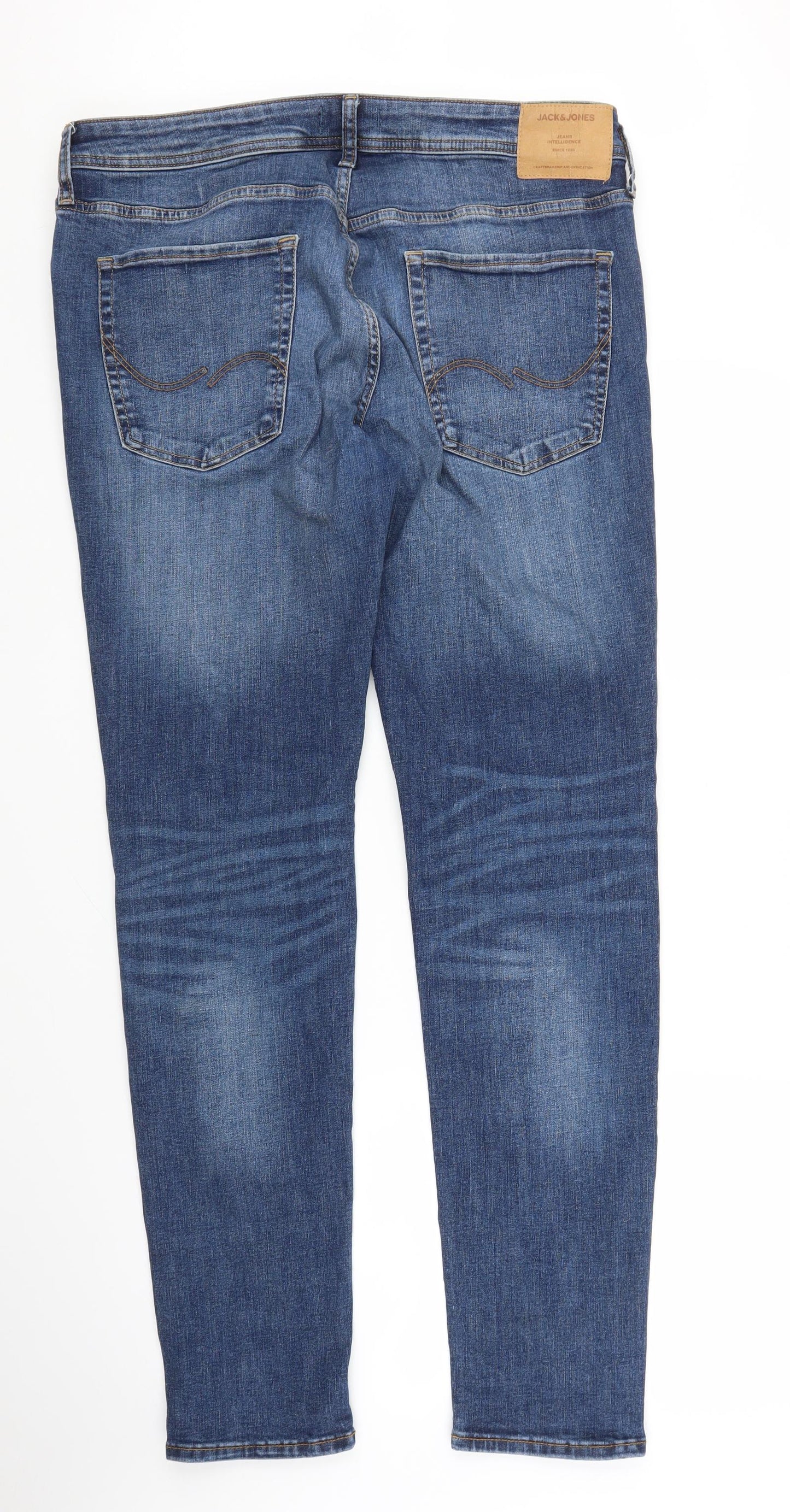 JACK & JONES Mens Blue  Denim Straight Jeans Size 36 in L31 in
