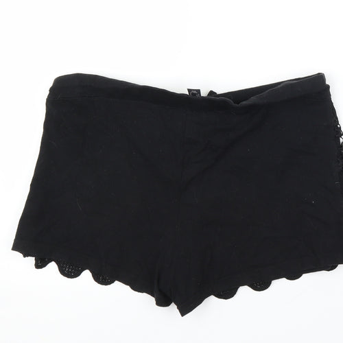 Primark Womens Black   Cut-Off Shorts Size 14