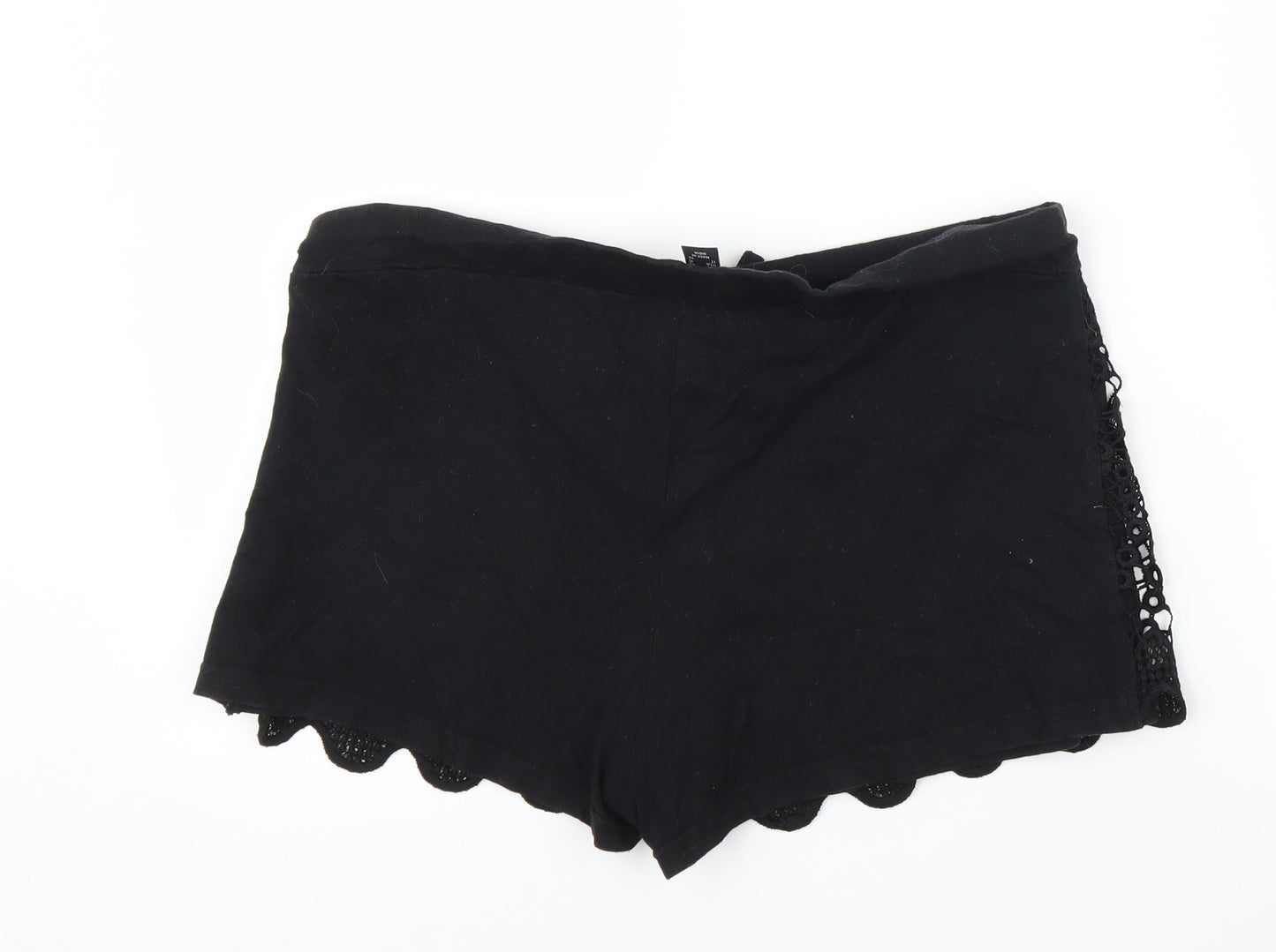 Primark Womens Black   Cut-Off Shorts Size 14