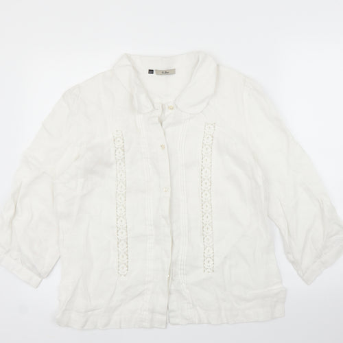 En Garde Womens White   Basic Blouse Size 16