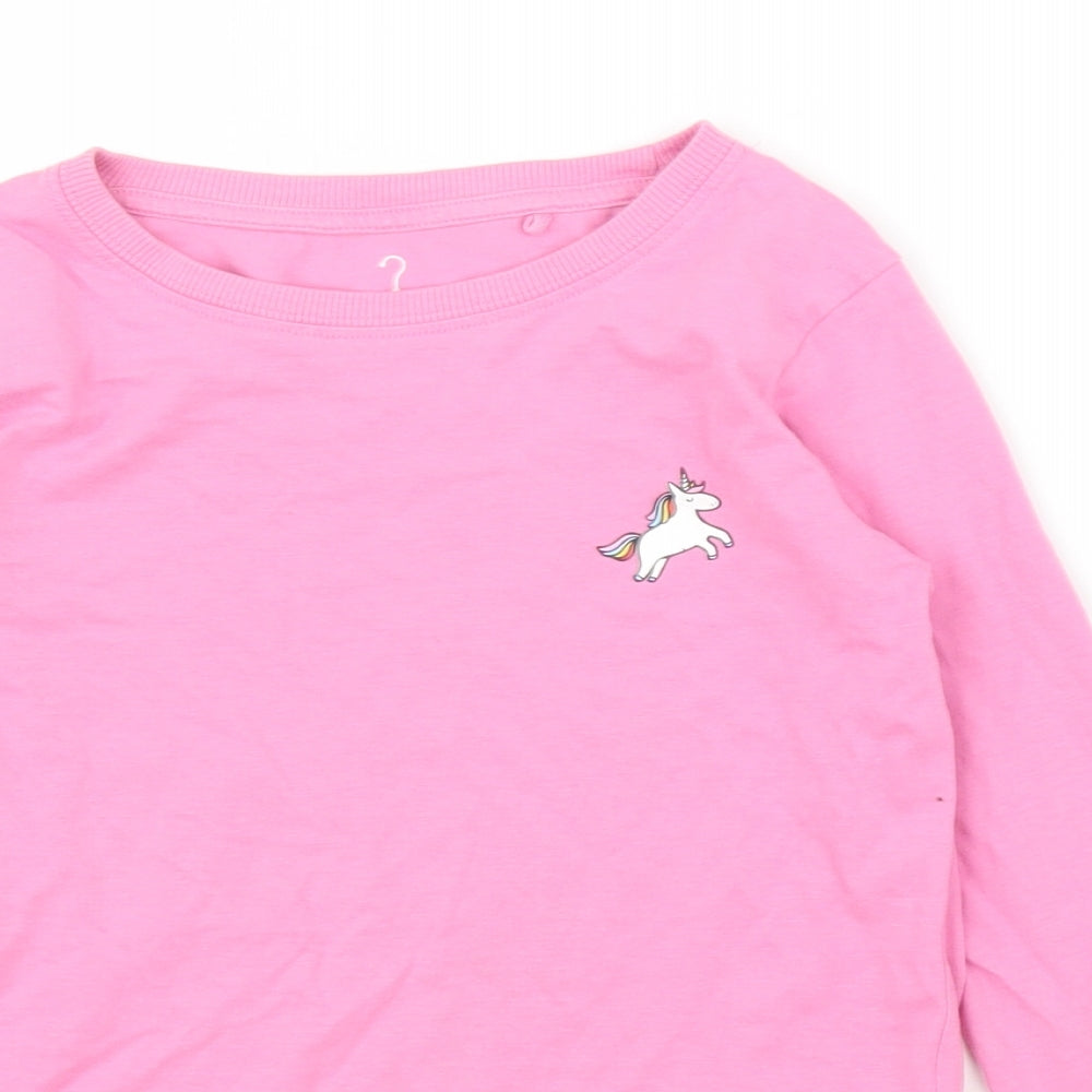 NEXT Womens Pink   Basic T-Shirt Size 8  - Unicorn
