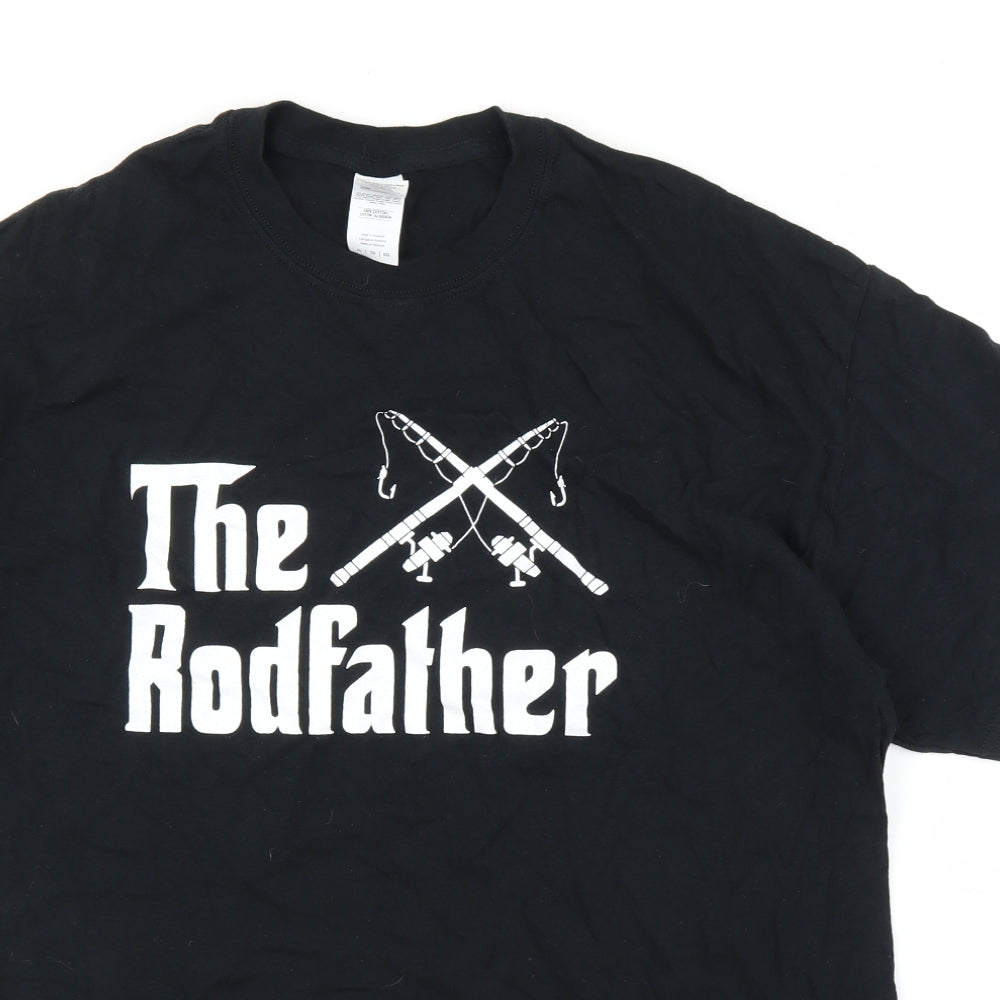 Gildan Mens Black    T-Shirt Size XL