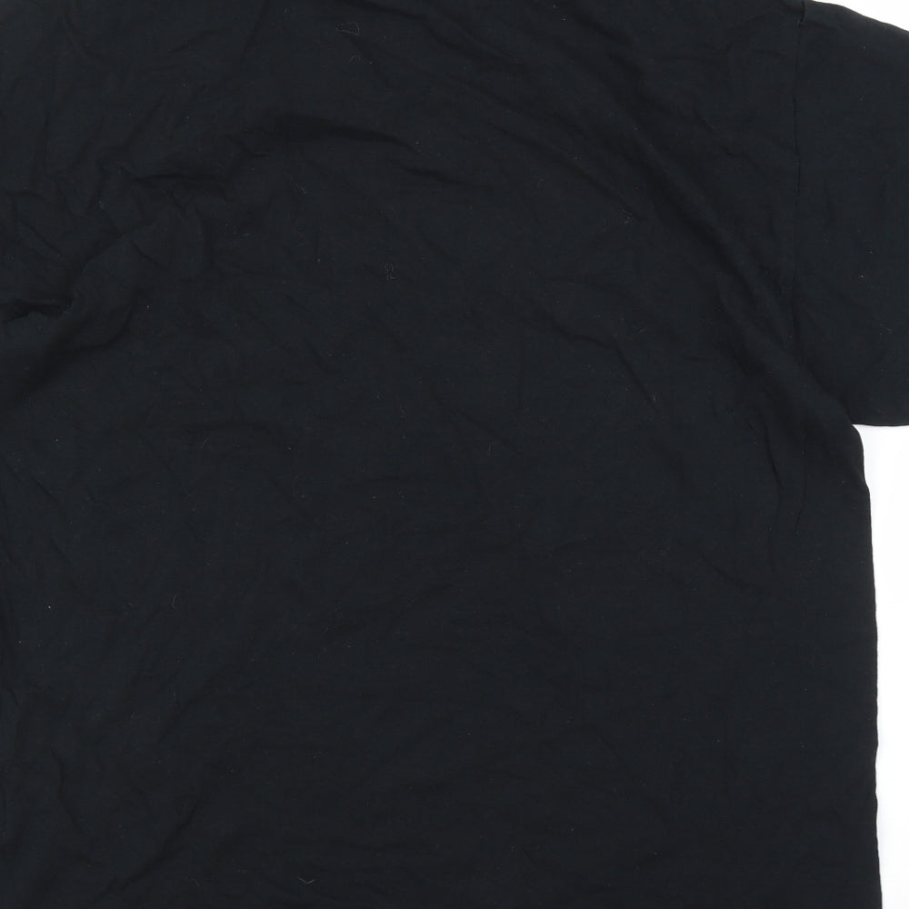 Gildan Mens Black    T-Shirt Size XL