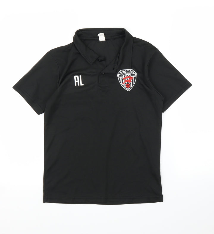 Just Cool Boys Black   Basic T-Shirt Size 10 Years  - Football