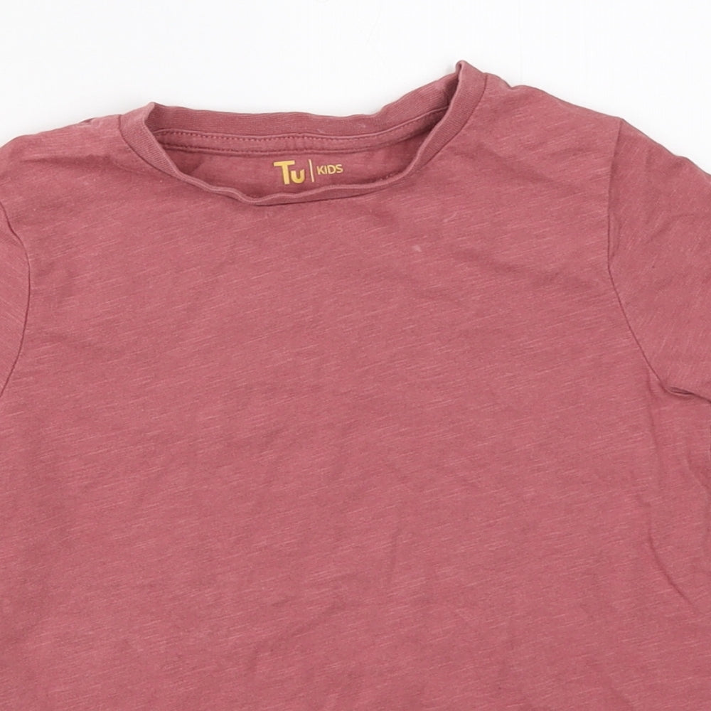 TU Boys Pink   Basic T-Shirt Size 2-3 Years