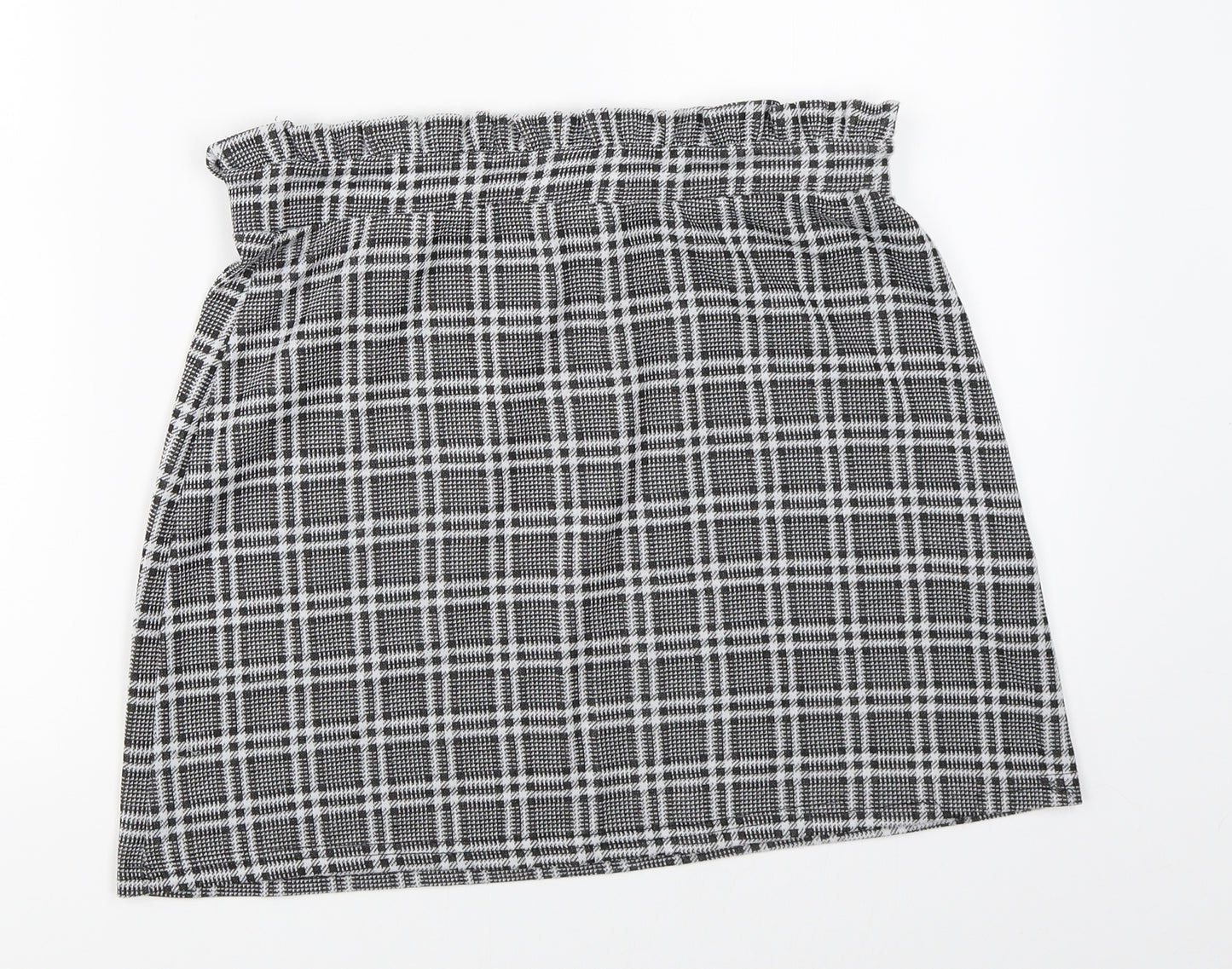 New Look Womens Grey Check  Mini Skirt Size 12