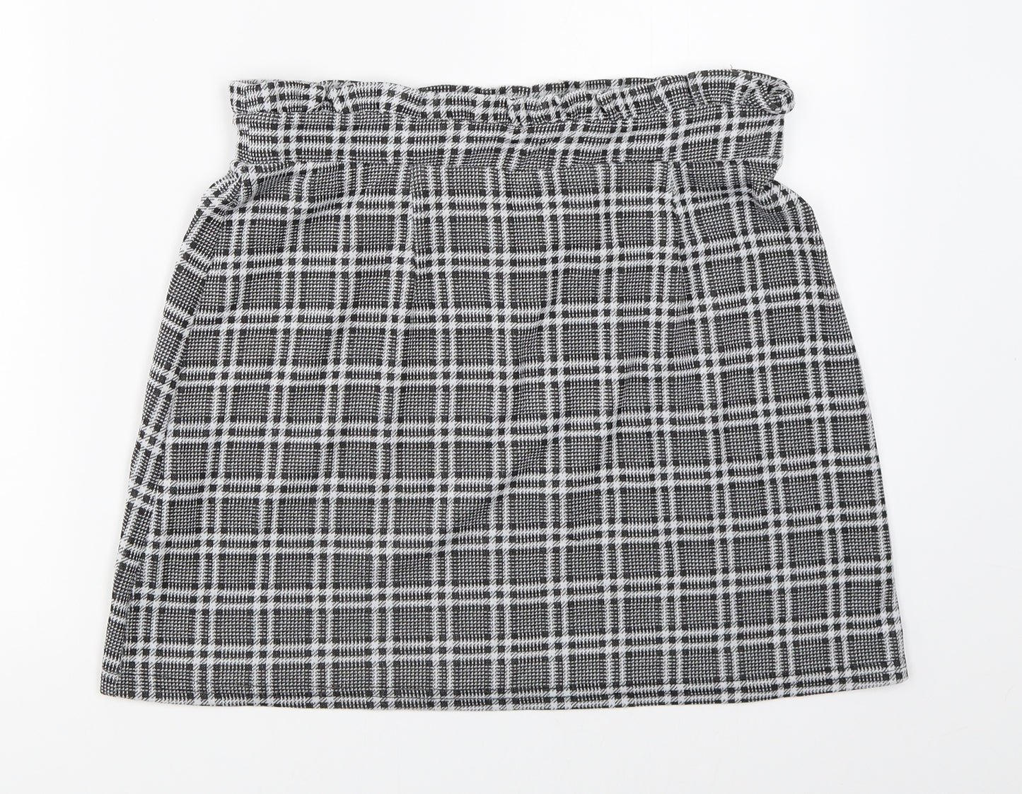 New Look Womens Grey Check  Mini Skirt Size 12