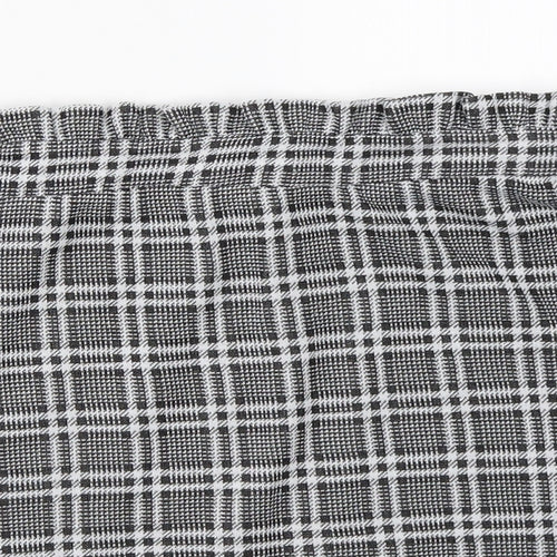 New Look Womens Grey Check  Mini Skirt Size 12