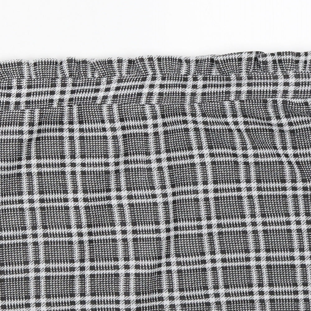 New Look Womens Grey Check  Mini Skirt Size 12