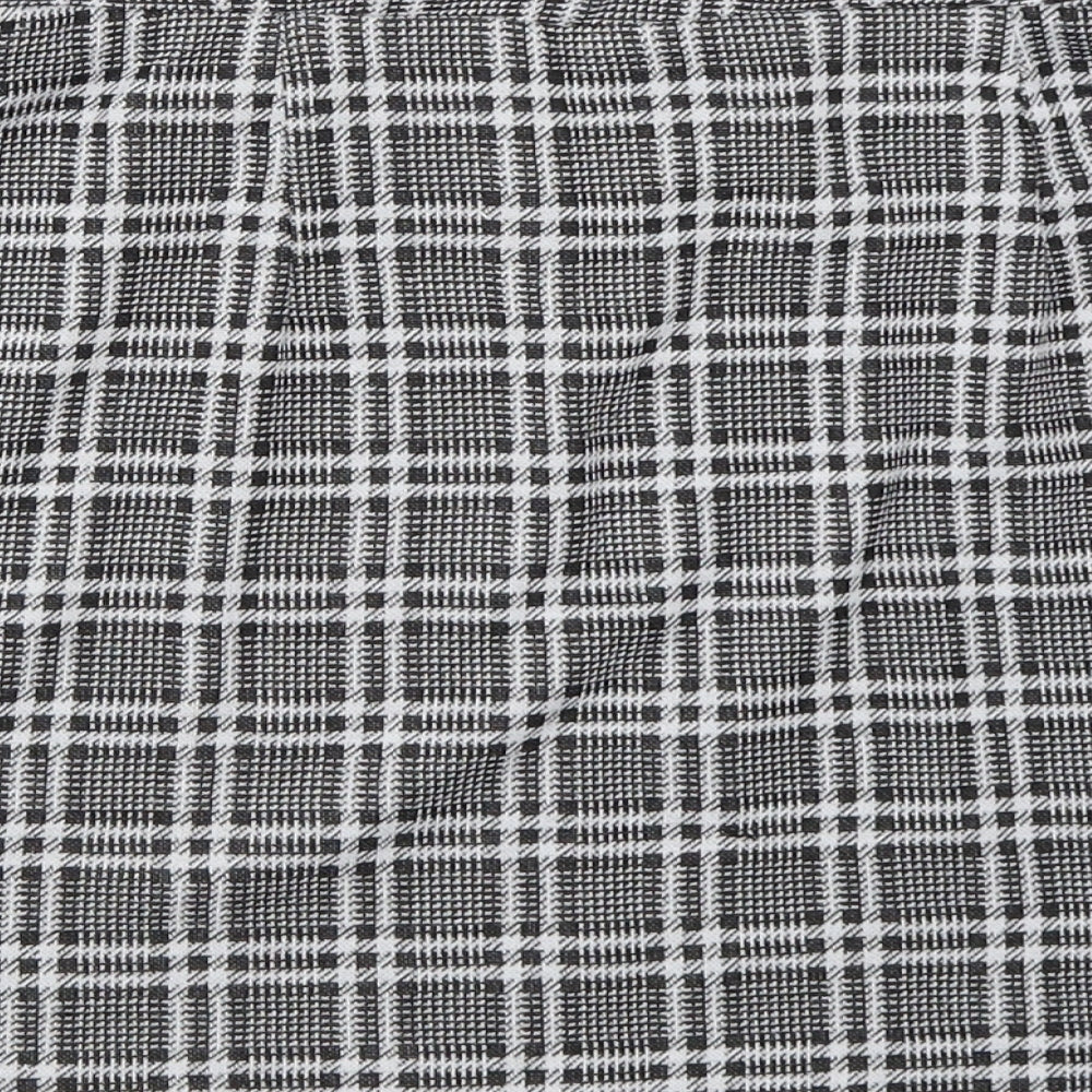 New Look Womens Grey Check  Mini Skirt Size 12