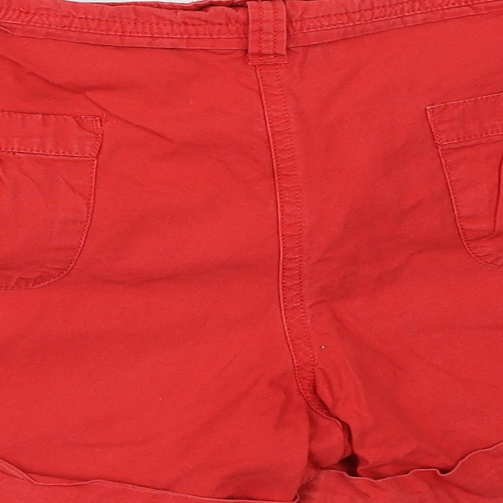 F&F Womens Red   Hot Pants Shorts Size 14