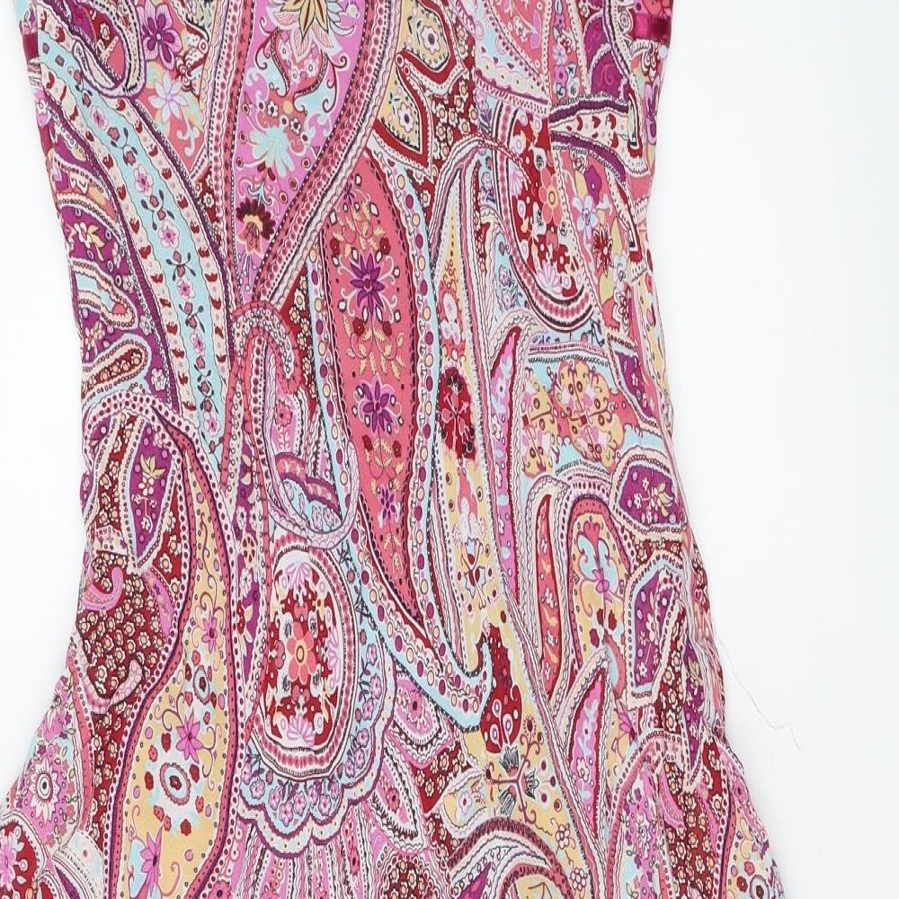 New Look Womens Pink Paisley  Mini  Size 12