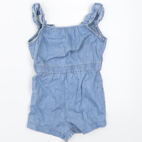 Primark Girls Blue  Denim Romper One-Piece Size 3-6 Months